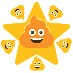 star and pile of poo