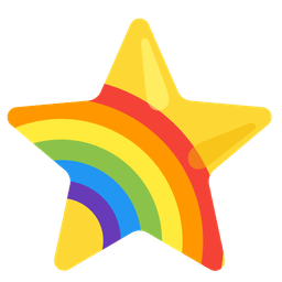 star and rainbow