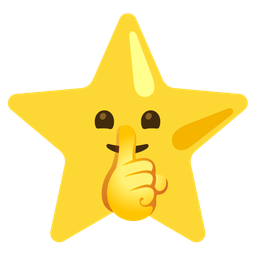 star and shushing face