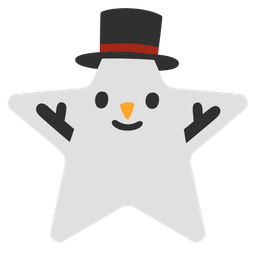 star and snowman without snow