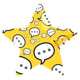 star and speech balloon