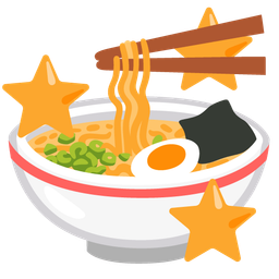 star and steaming bowl