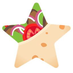 star and stuffed flatbread