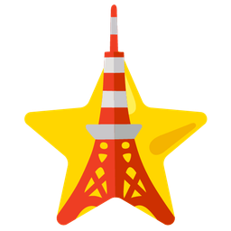 star and Tokyo tower