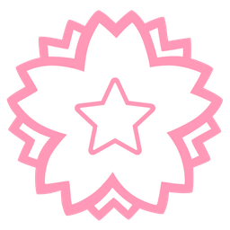 star and white flower