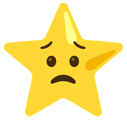 star and worried face