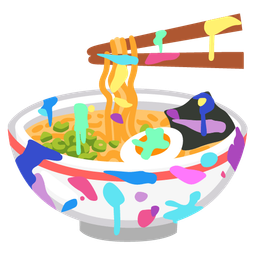 Steaming bowl and Artist palette