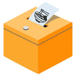 Steaming bowl and Ballot box with ballot