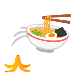 Steaming bowl and Banana