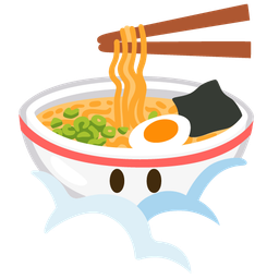 Steaming bowl and Face in clouds