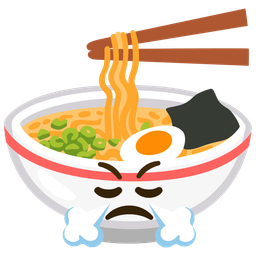 Steaming bowl and Face with steam from nose