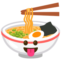 Steaming bowl and Face with tongue