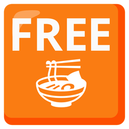 Steaming bowl and FREE button