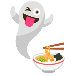 Steaming bowl and Ghost