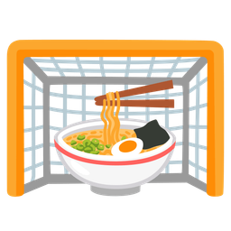 Steaming bowl and Goal net