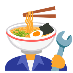 Steaming bowl and Hammer and wrench