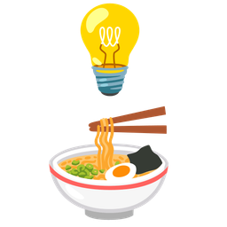 Steaming bowl and Light bulb