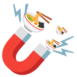 Steaming bowl and Magnet