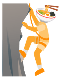 Steaming bowl and Mountain