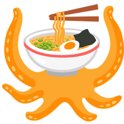 Steaming bowl and Octopus