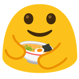 Steaming bowl and People hugging