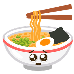 Steaming bowl and Pleading face