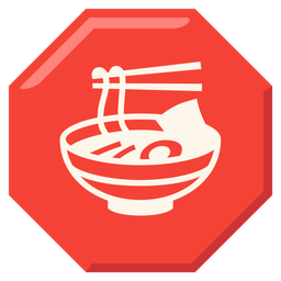Steaming bowl and Stop sign