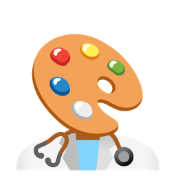 stethoscope and artist palette