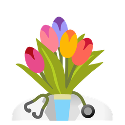 stethoscope and bouquet