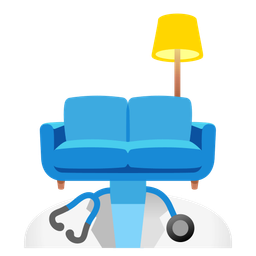 stethoscope and couch and lamp