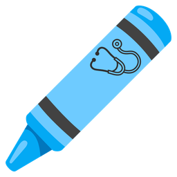 stethoscope and crayon