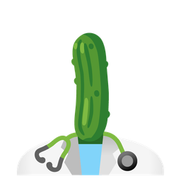 stethoscope and cucumber