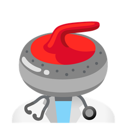 stethoscope and curling stone