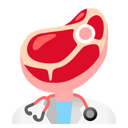 stethoscope and cut of meat