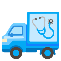 stethoscope and delivery truck