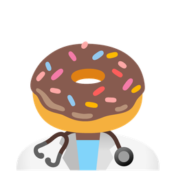 stethoscope and doughnut