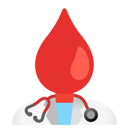 stethoscope and drop of blood