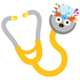 stethoscope and exploding head