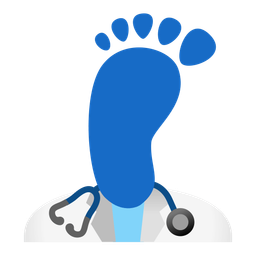 stethoscope and footprints