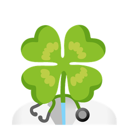 stethoscope and four leaf clover