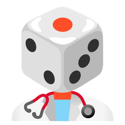 stethoscope and game die