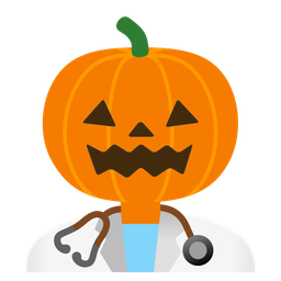 stethoscope and jack-o-lantern
