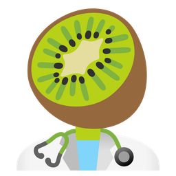 stethoscope and kiwi fruit