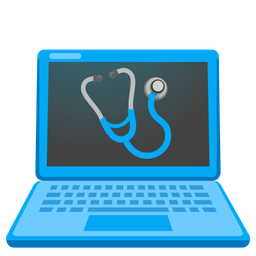 stethoscope and laptop
