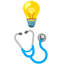 stethoscope and light bulb