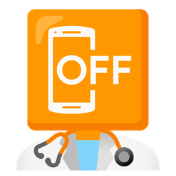 stethoscope and mobile phone off