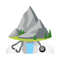 stethoscope and mountain