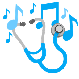 stethoscope and musical notes