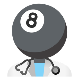 stethoscope and pool 8 ball