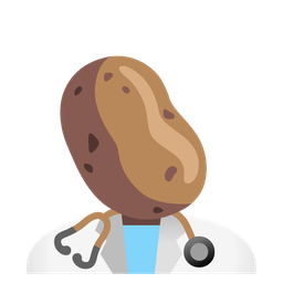 stethoscope and potato
